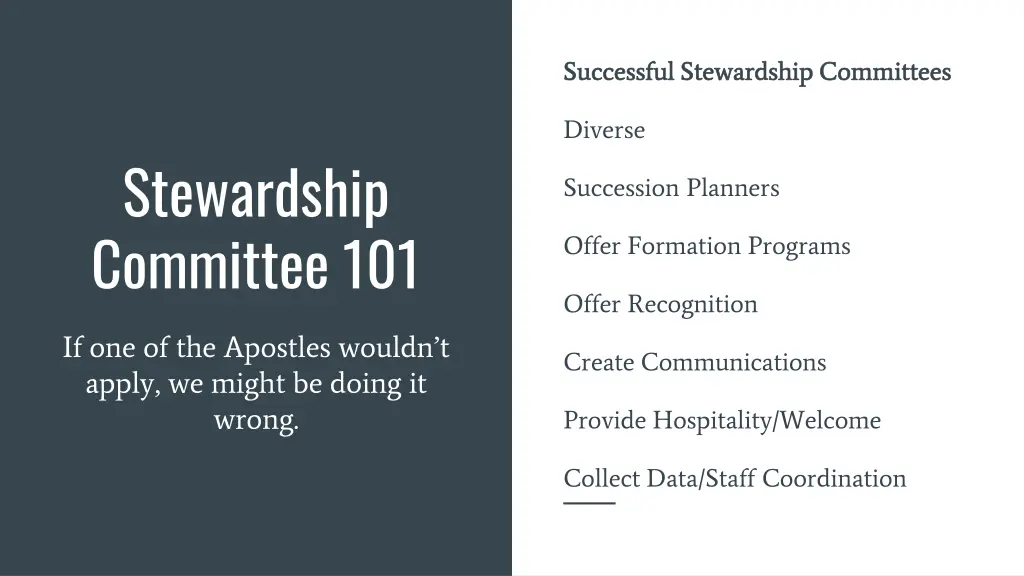 successful stewardship committees successful