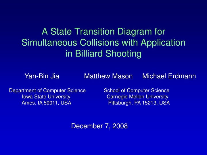 a state transition diagram for simultaneous