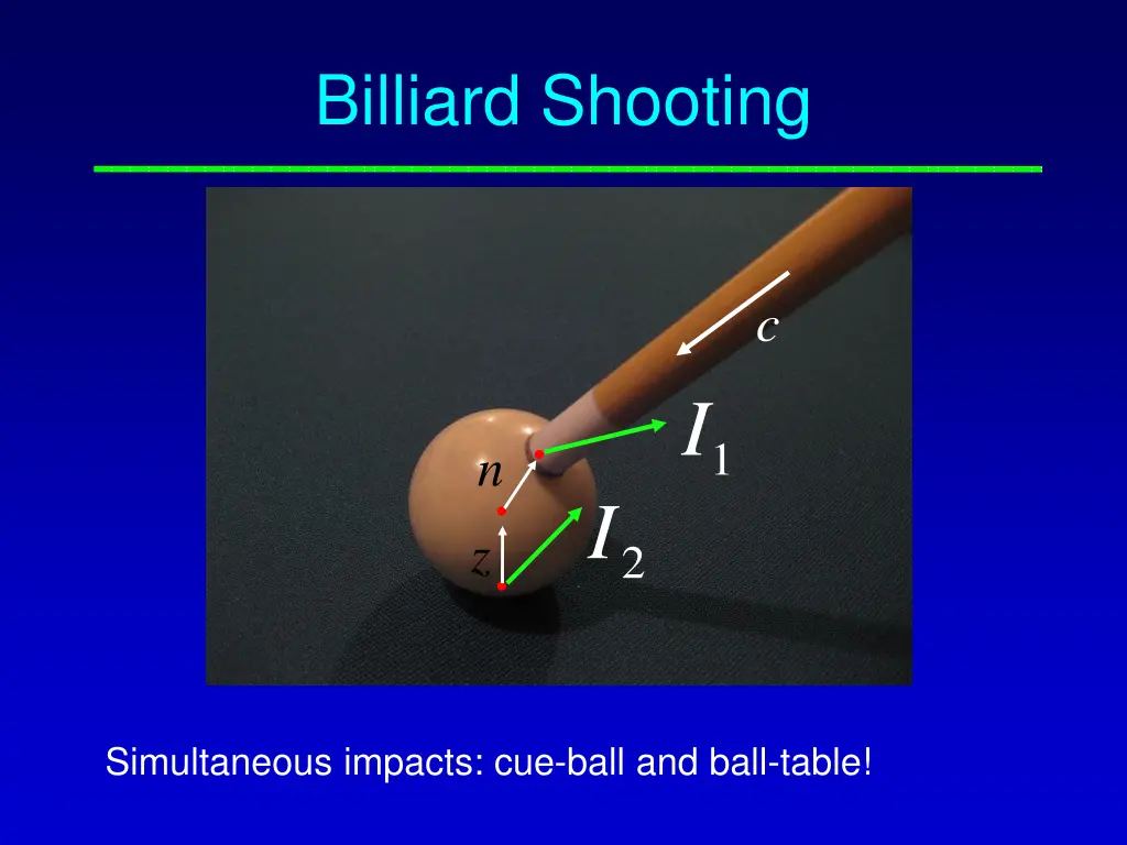 billiard shooting