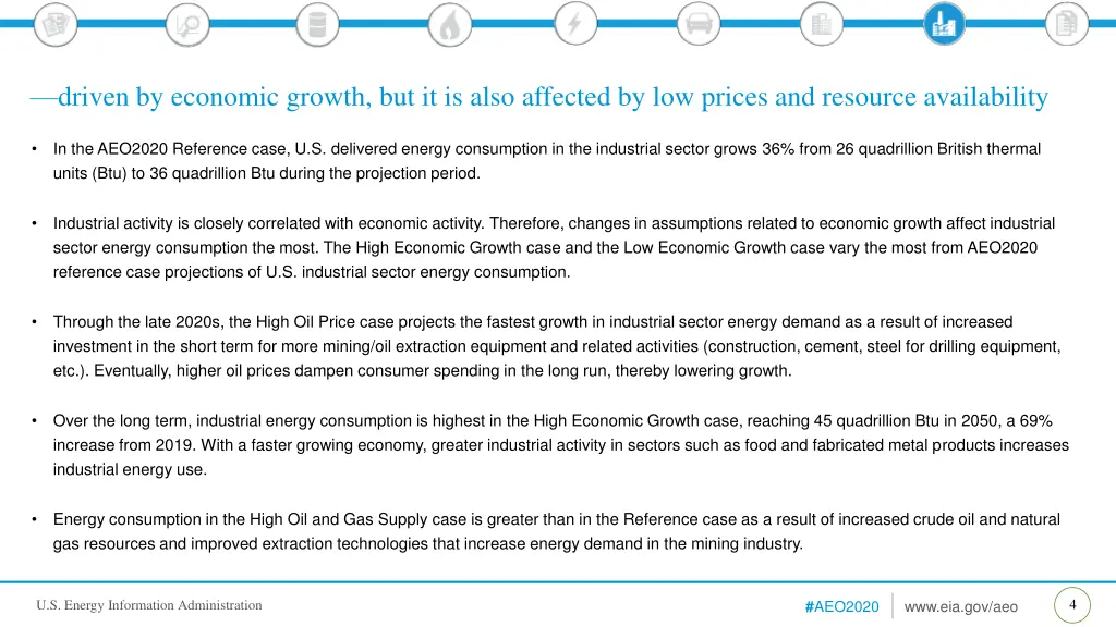 driven by economic growth but it is also affected