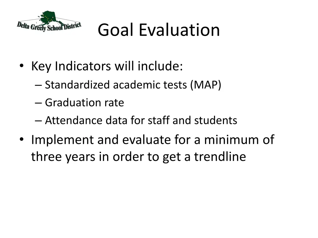 goal evaluation