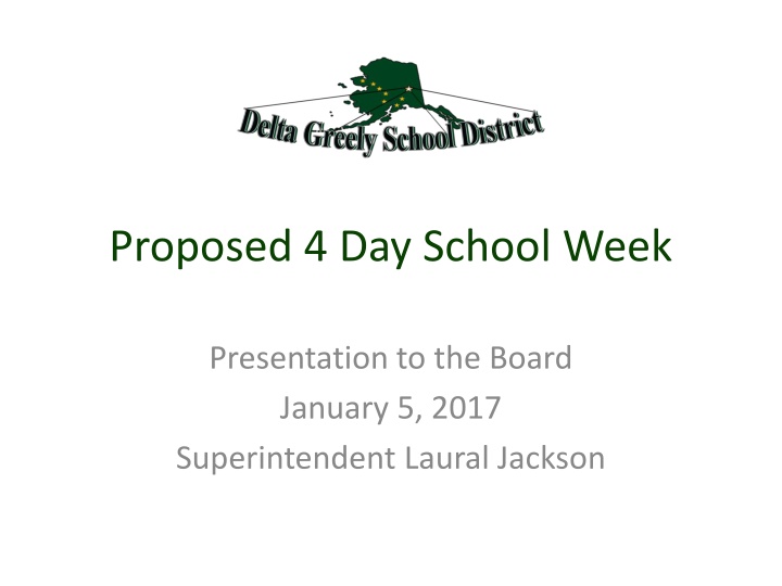 proposed 4 day school week