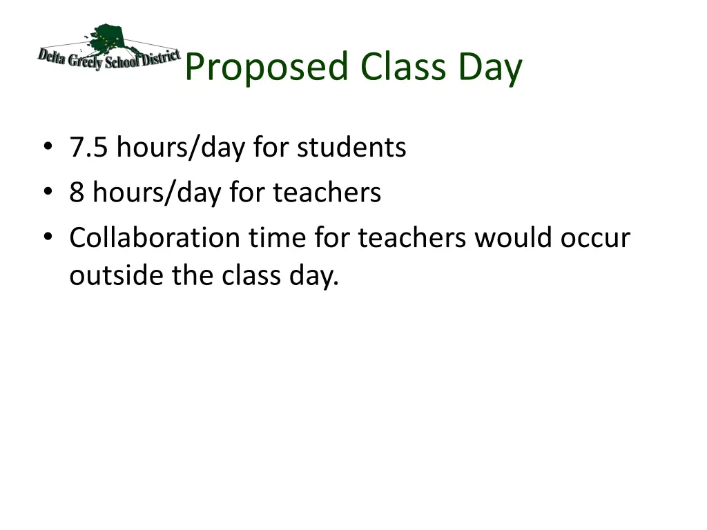 proposed class day