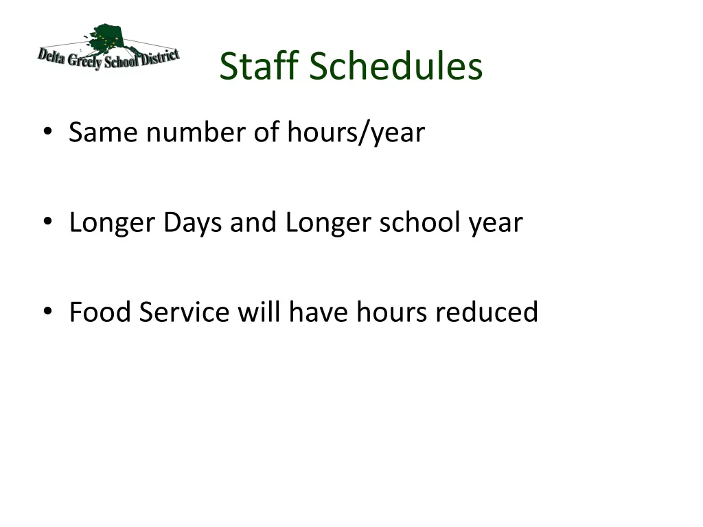 staff schedules