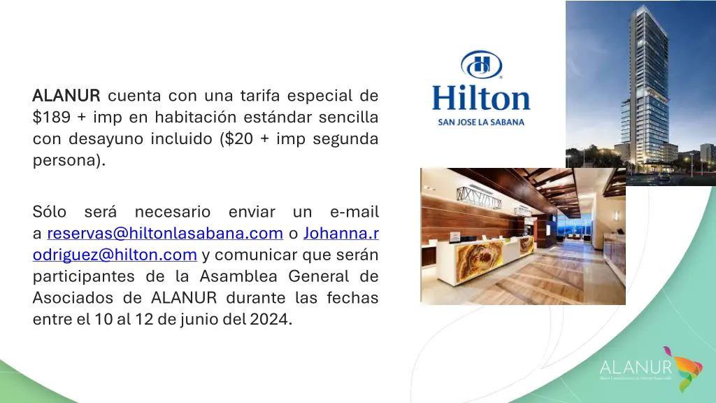 alanur alanur cuenta con una tarifa especial