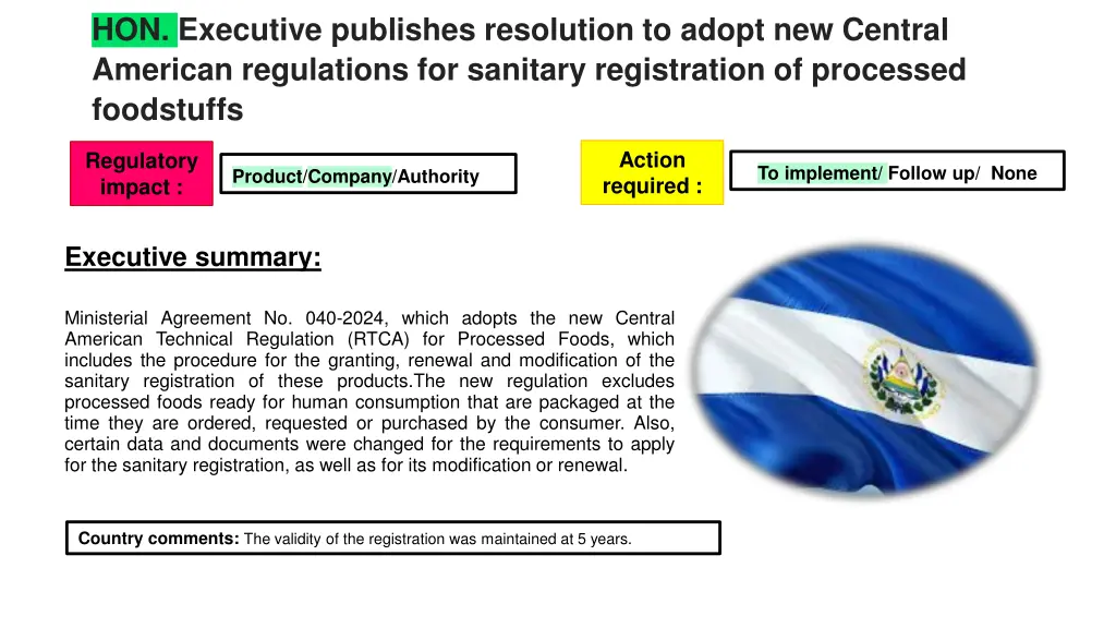 hon executive publishes resolution to adopt