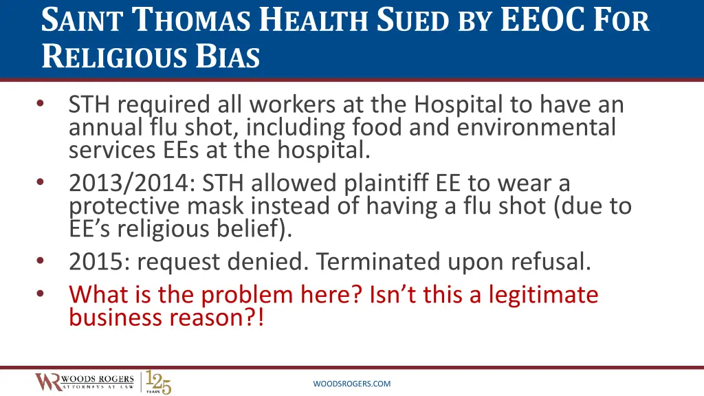 s aint t homas h ealth s ued by eeoc