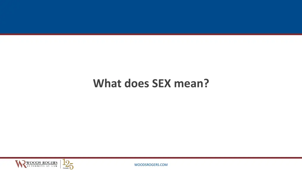 what does sex mean