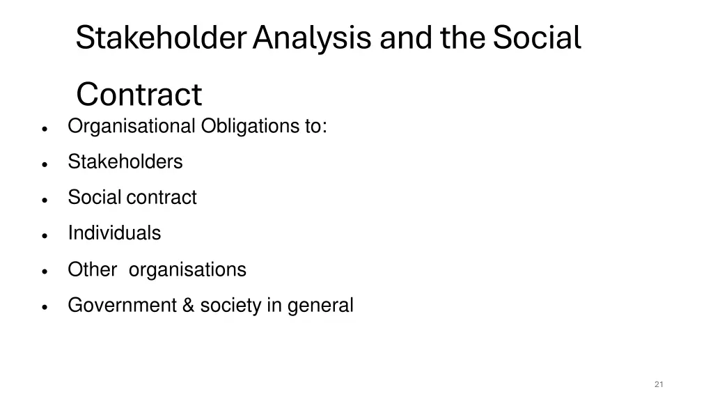 stakeholderanalysisandthesocial contract
