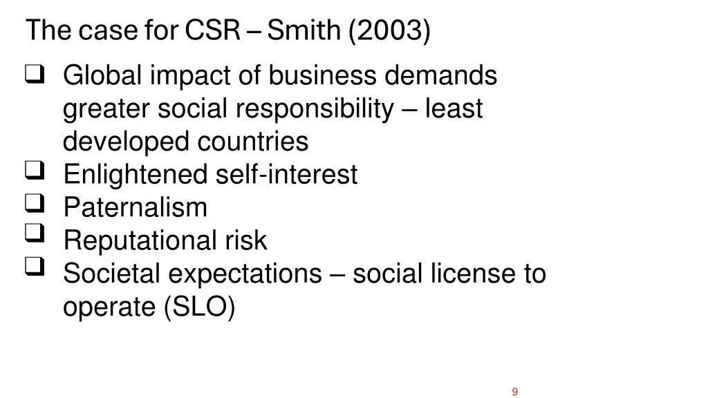 thecaseforcsr smith 2003 global impact