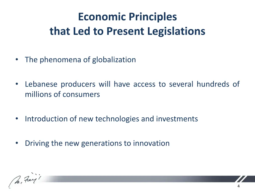 economic principles that led to present