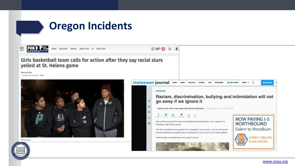 oregon incidents