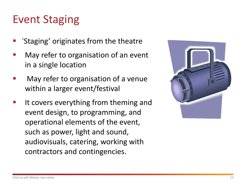 event staging