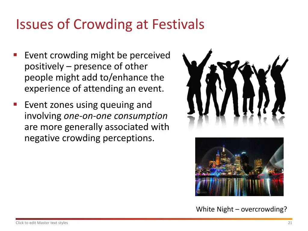 issues of crowding at festivals