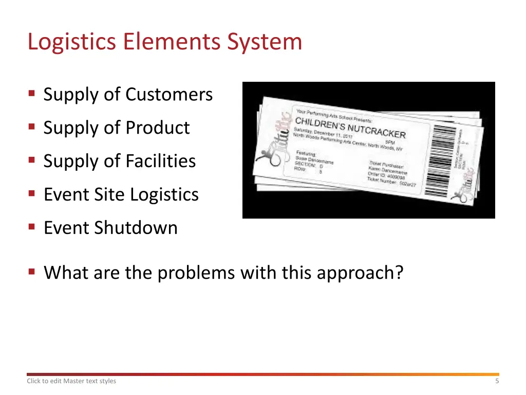 logistics elements system