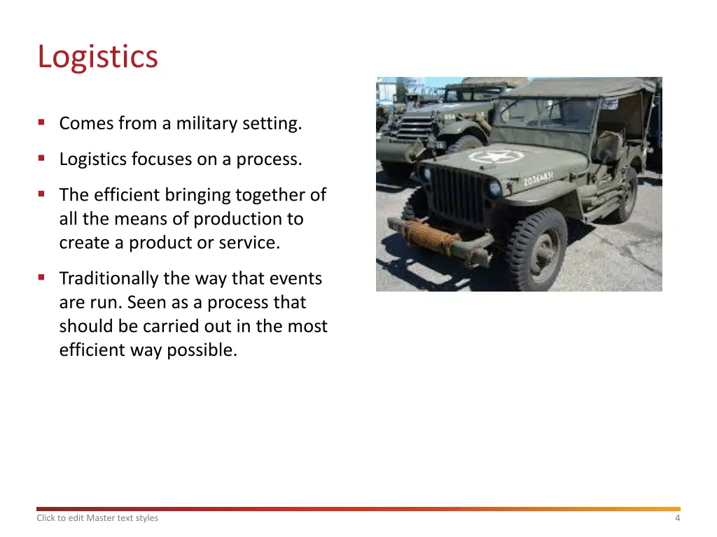 logistics