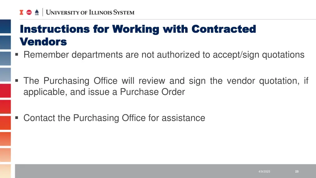instructions for working with contracted 1