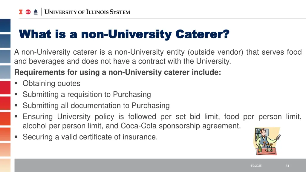 what is a non what is a non university caterer