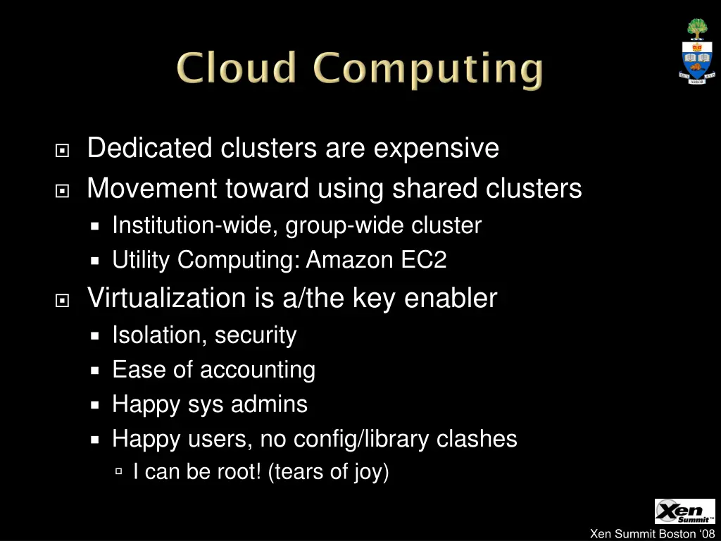 dedicated clusters are expensive movement toward