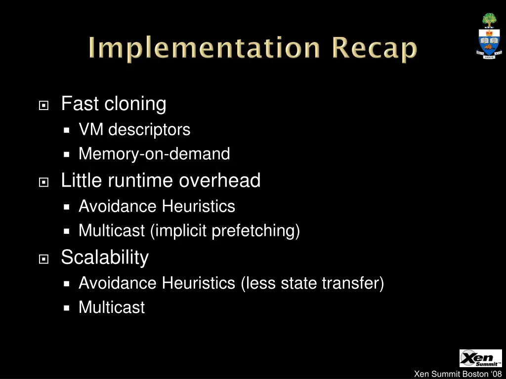 fast cloning vm descriptors memory on demand