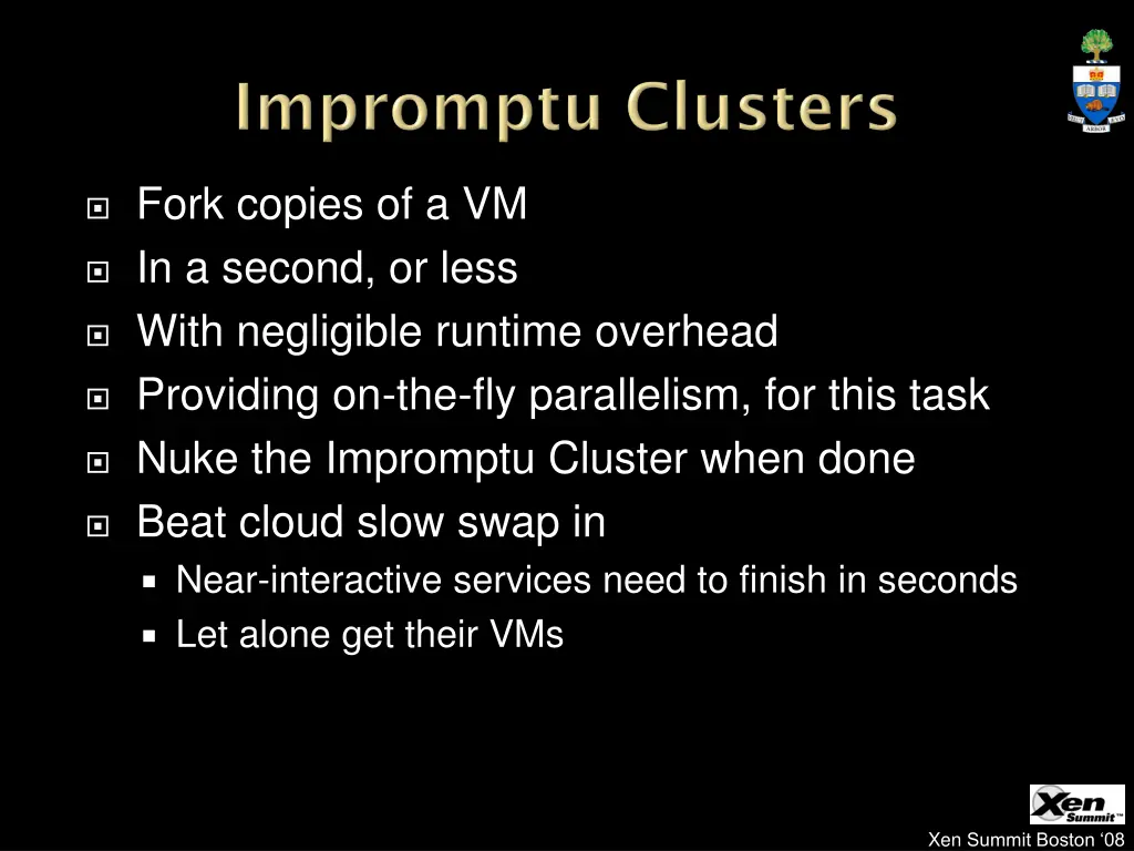 fork copies of a vm in a second or less with