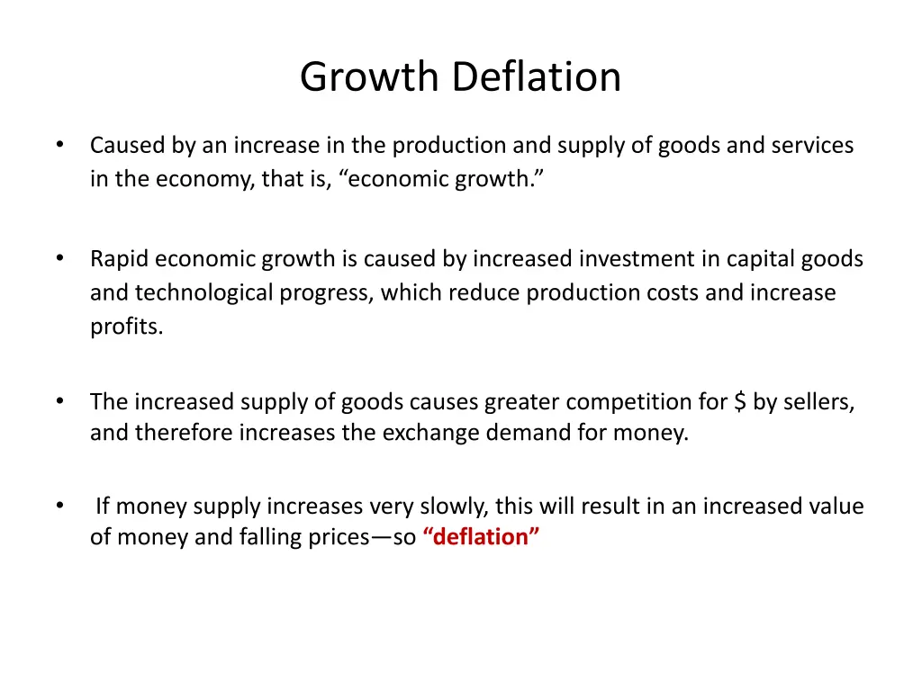 growth deflation