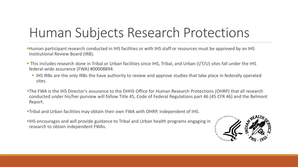 human subjects research protections