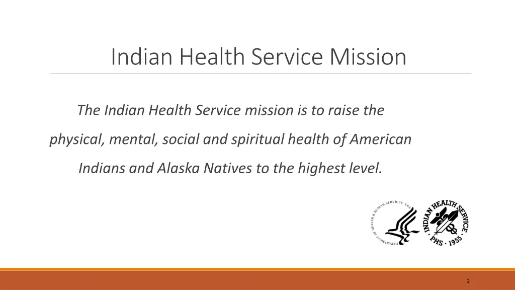 indian health service mission