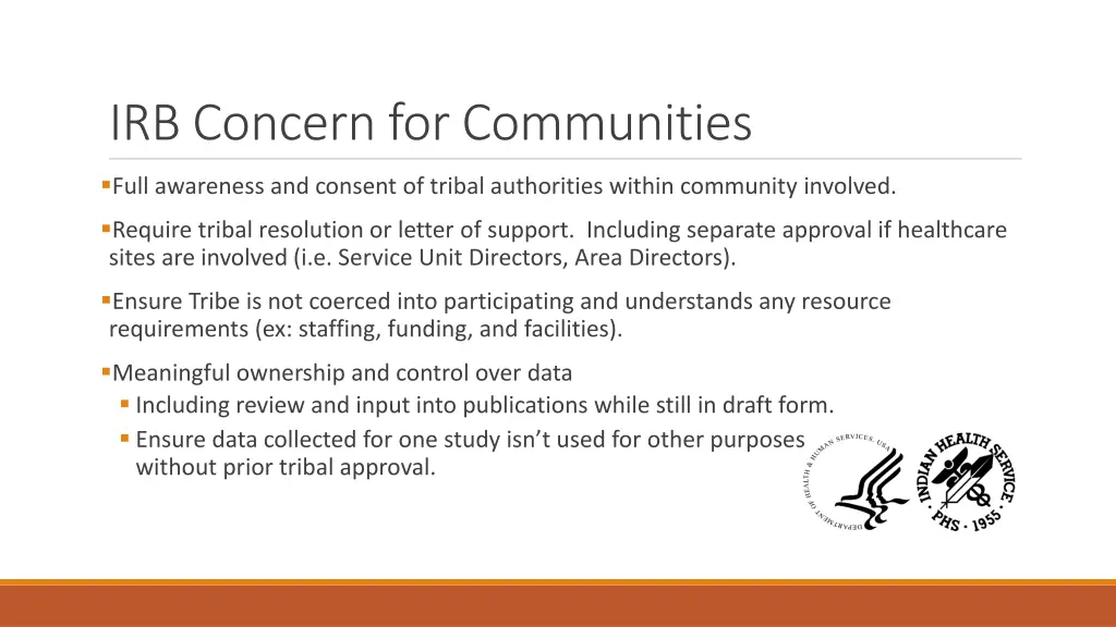irb concern for communities