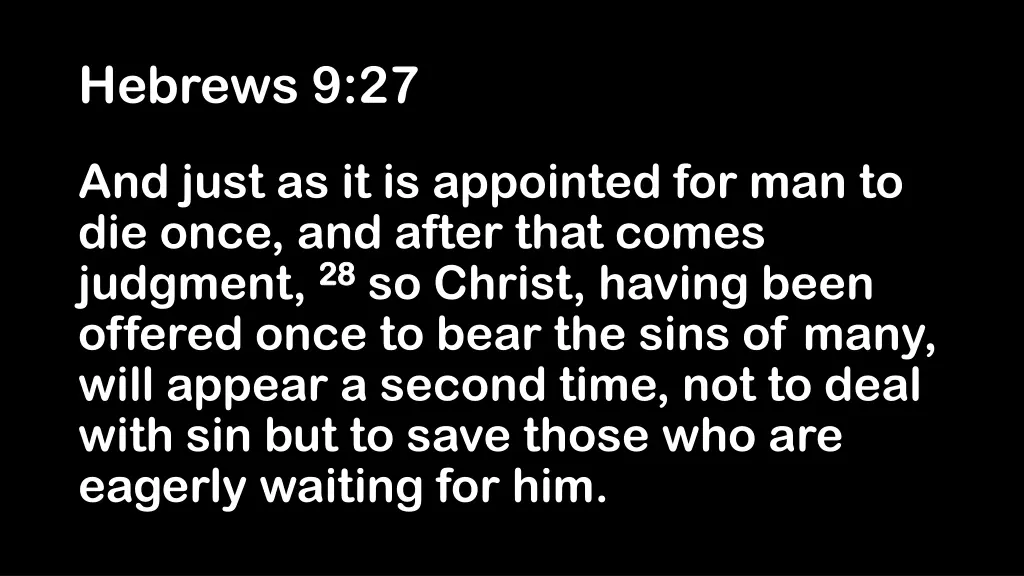hebrews 9 27