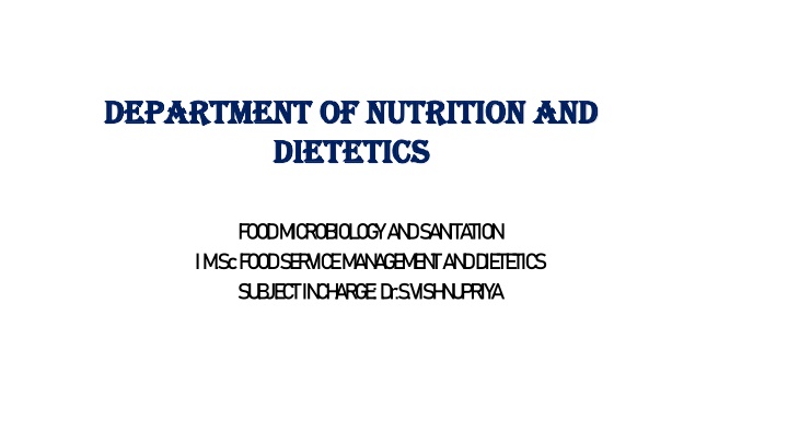 department of nutrition and department