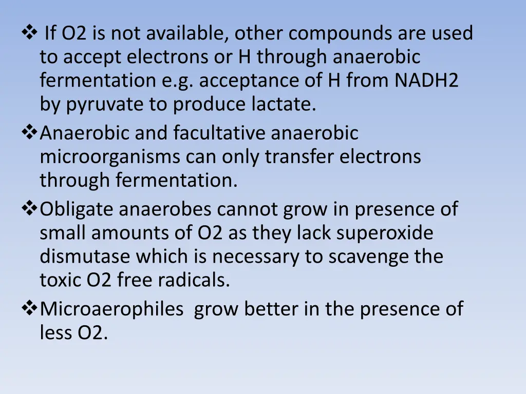 if o2 is not available other compounds are used