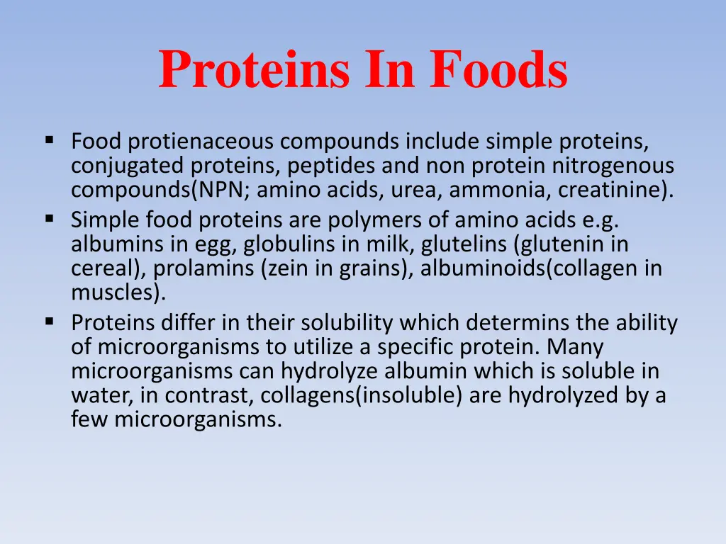proteins in foods