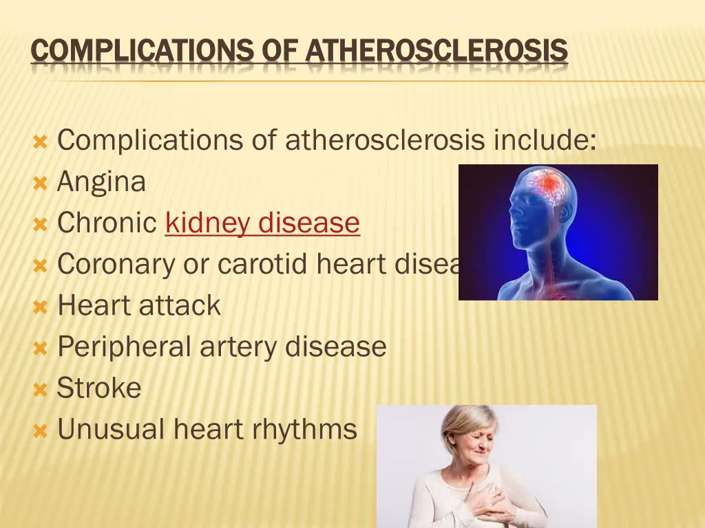 complications of atherosclerosis complications