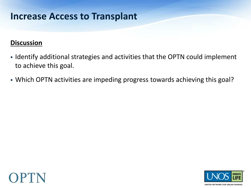 increase access to transplant 1