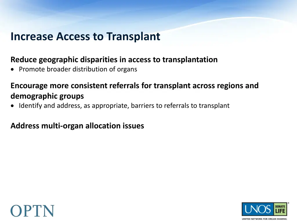 increase access to transplant