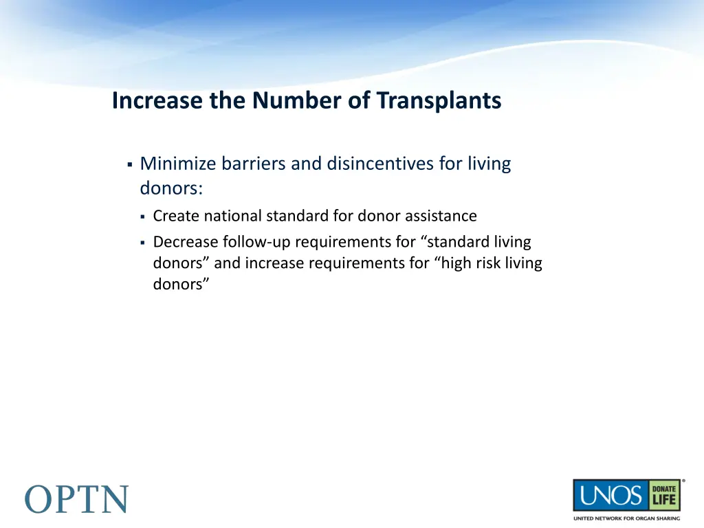 increase the number of transplants 2