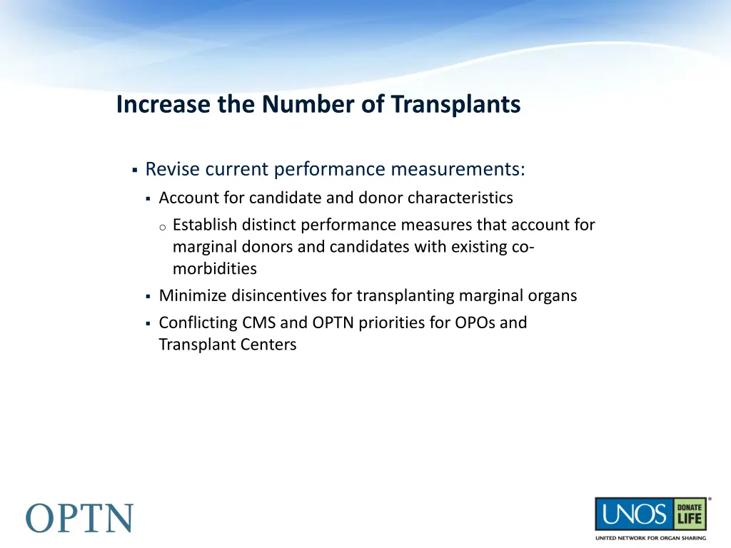increase the number of transplants