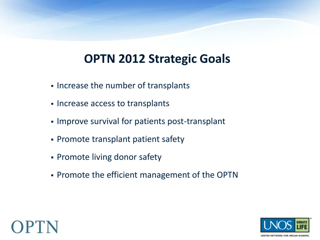 optn 2012 strategic goals