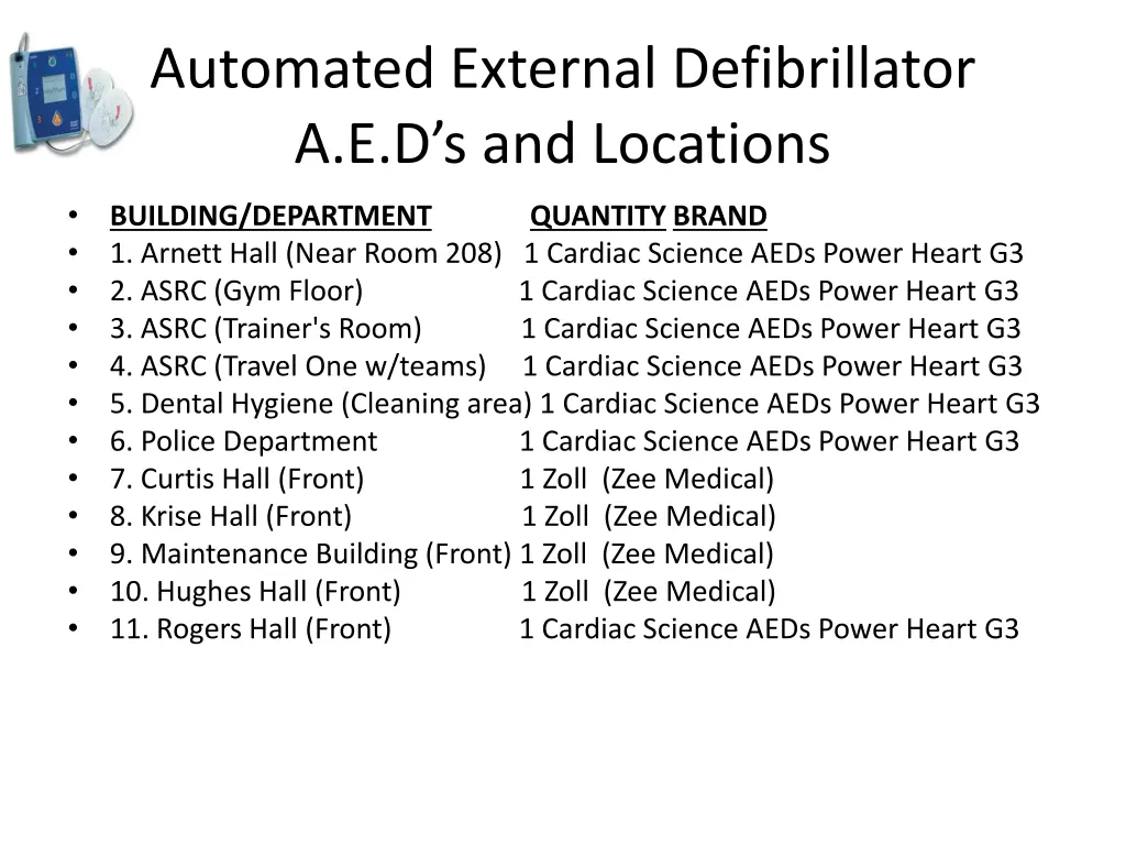 automated external defibrillator