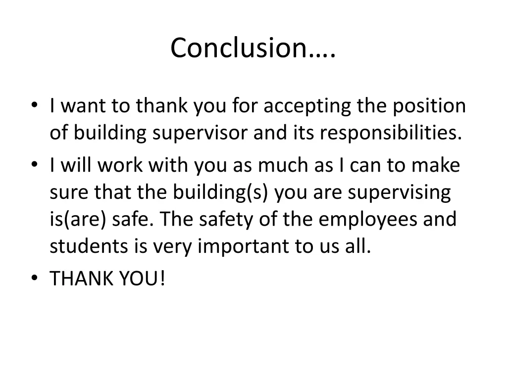 conclusion