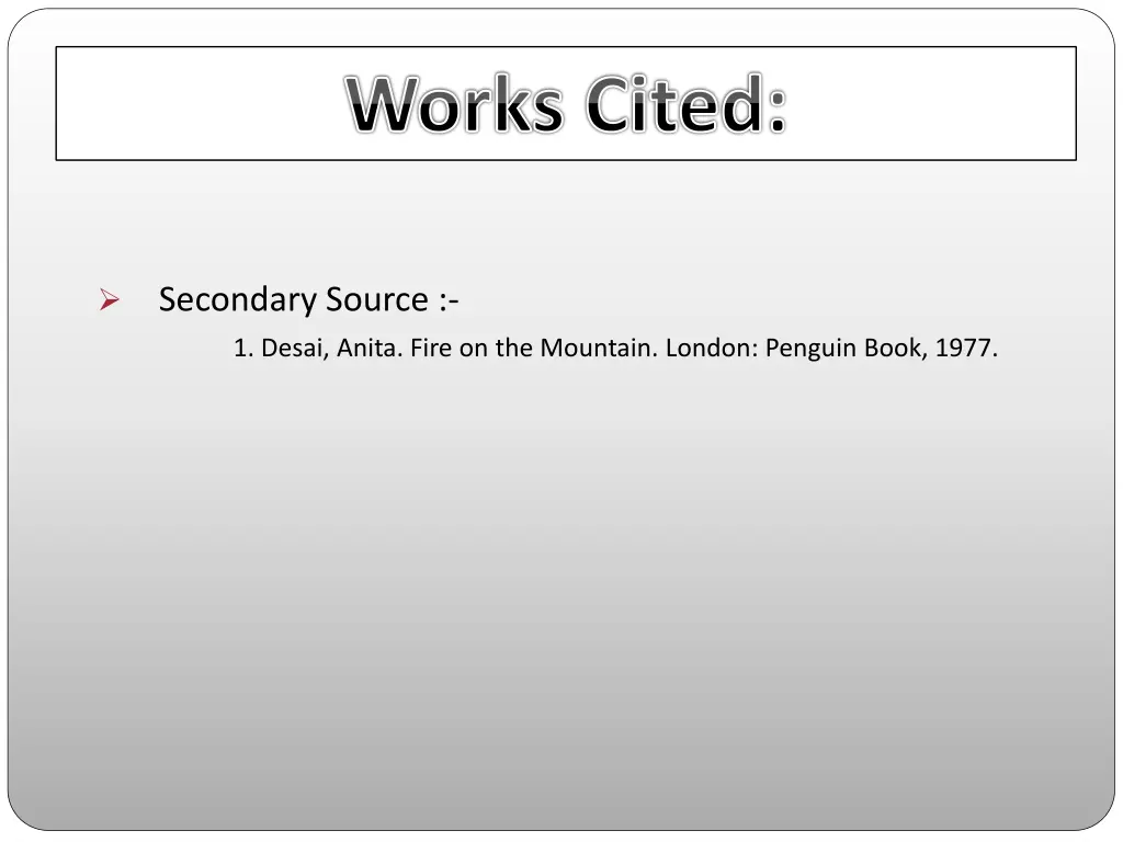 works cited