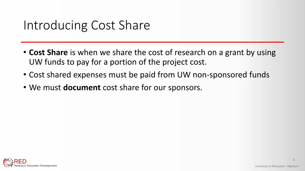 introducing cost share