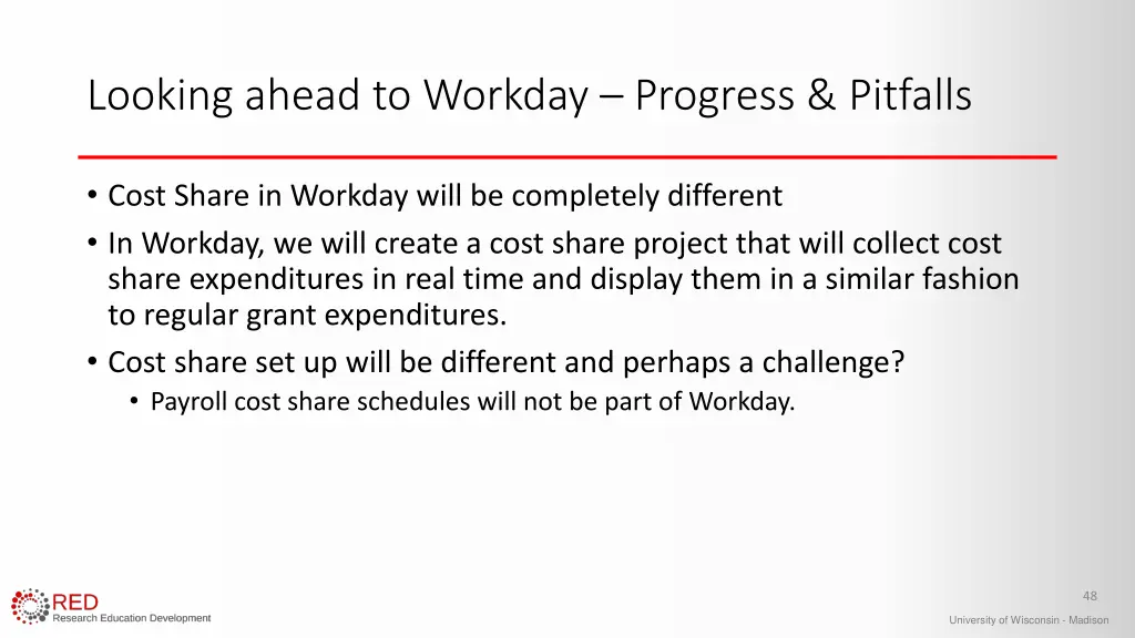 looking ahead to workday progress pitfalls