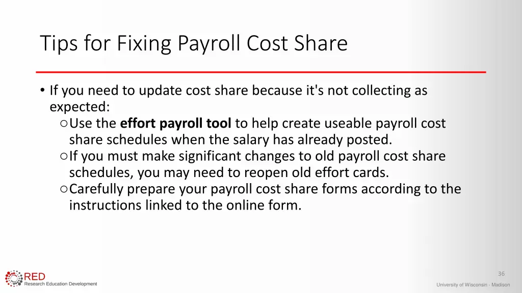 tips for fixing payroll cost share