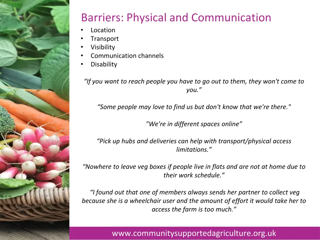 barriers physical and communication location