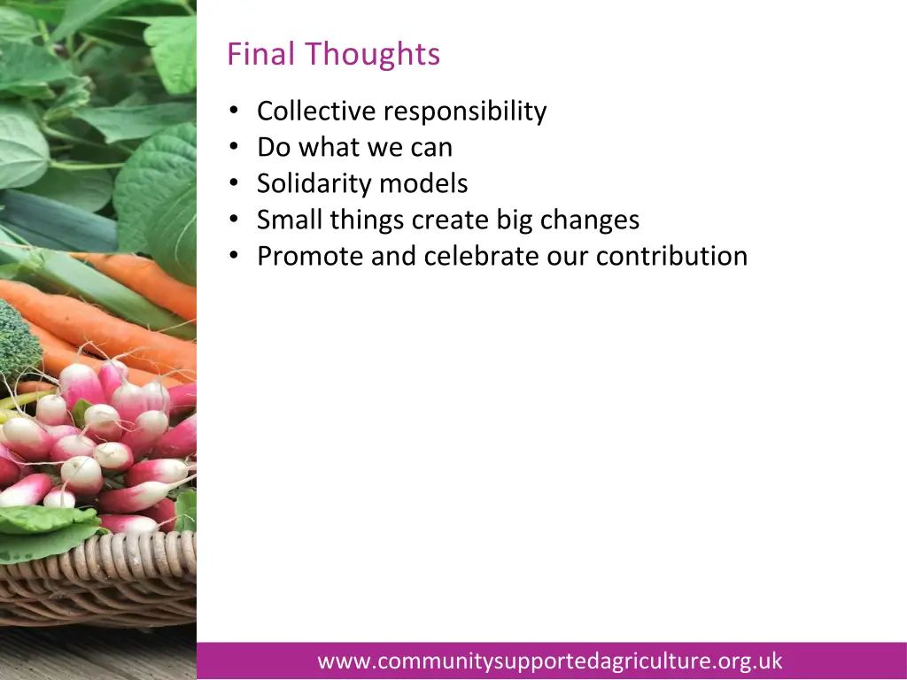 final thoughts