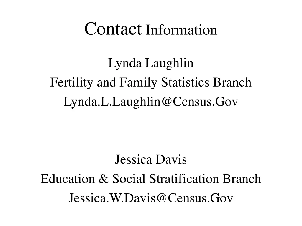 contact information