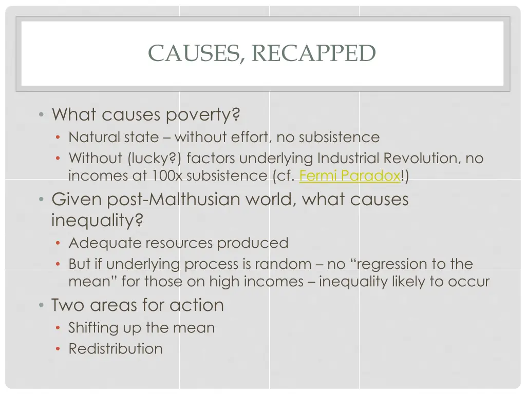 causes recapped
