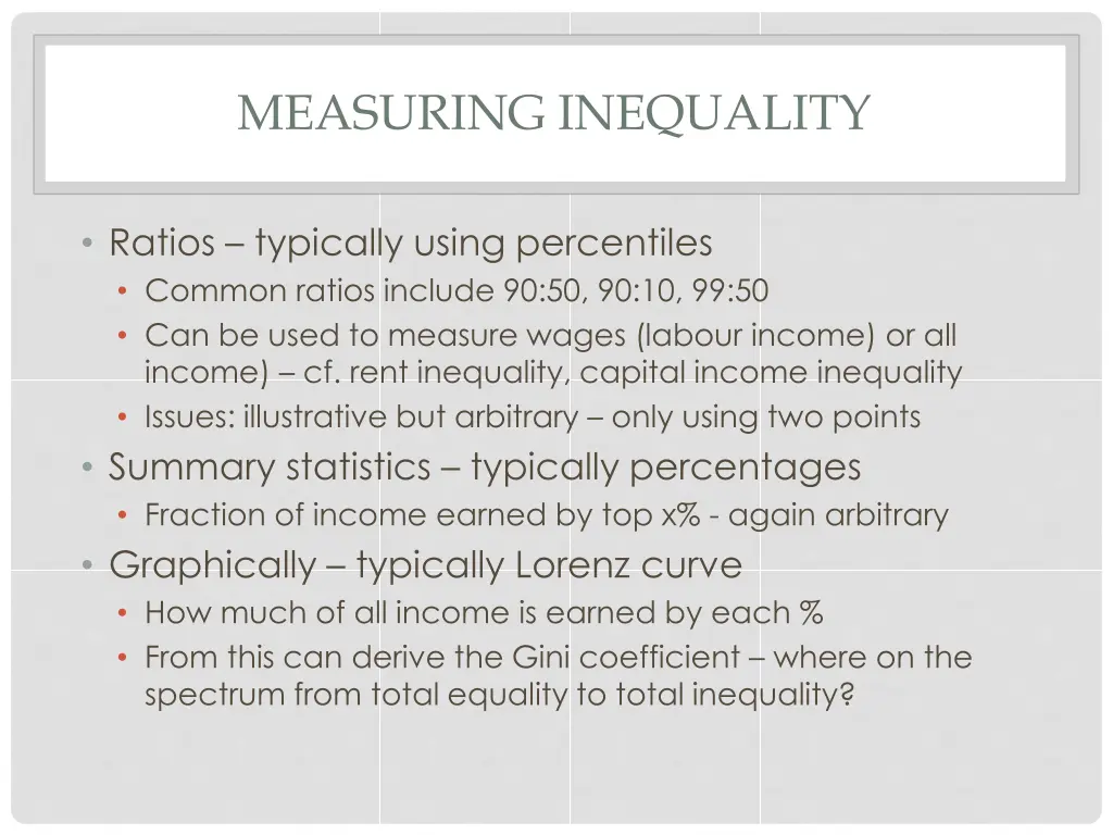 measuring inequality